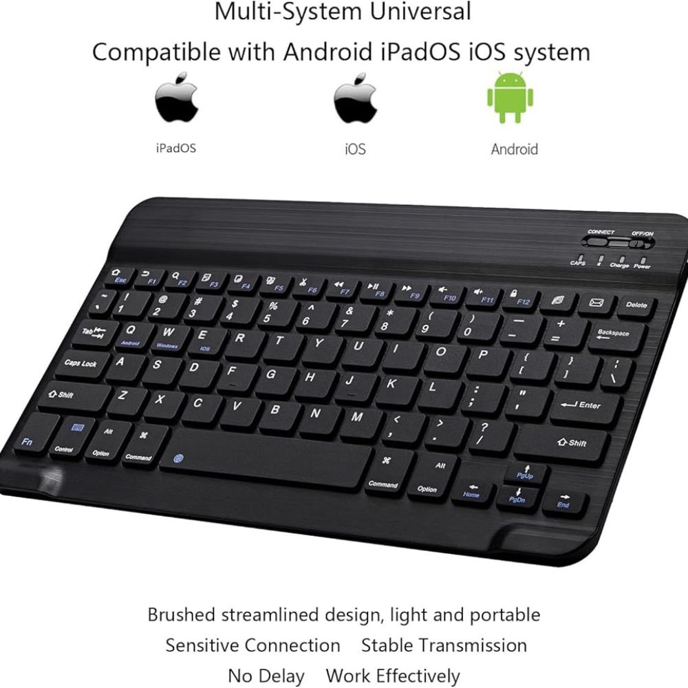 TECLADO BLUETOOTH UNIVERSAL ULTRA SLIM - NEGRO - 5