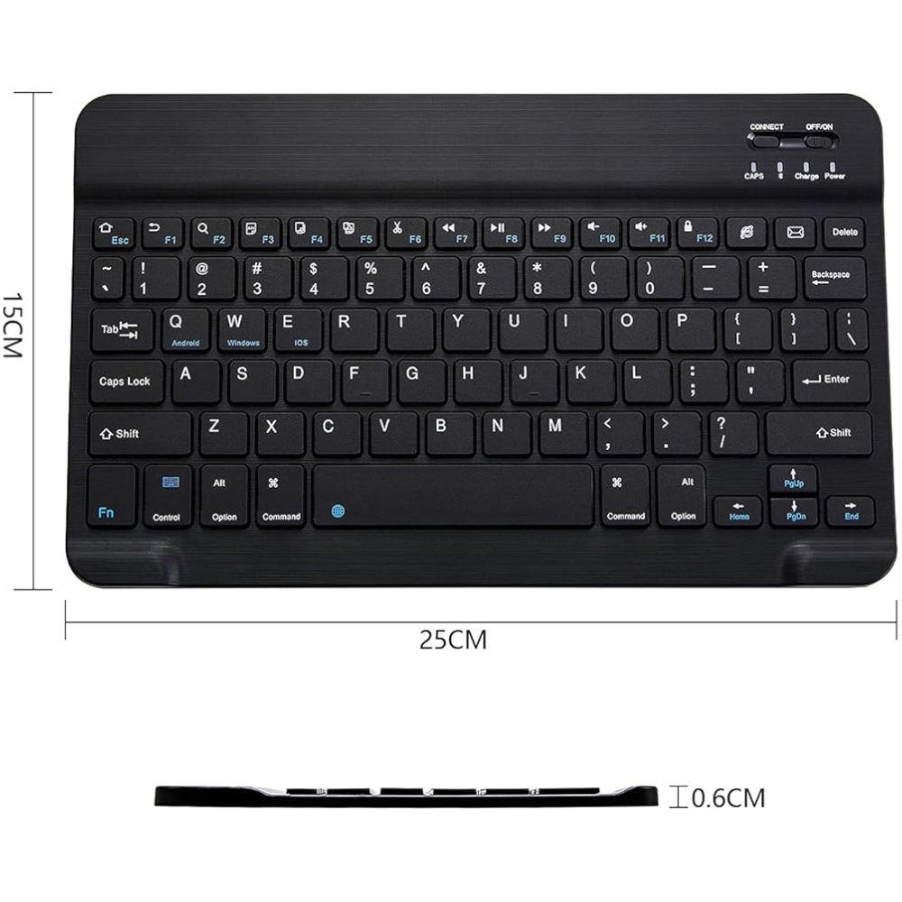TECLADO BLUETOOTH UNIVERSAL ULTRA SLIM - NEGRO - 7