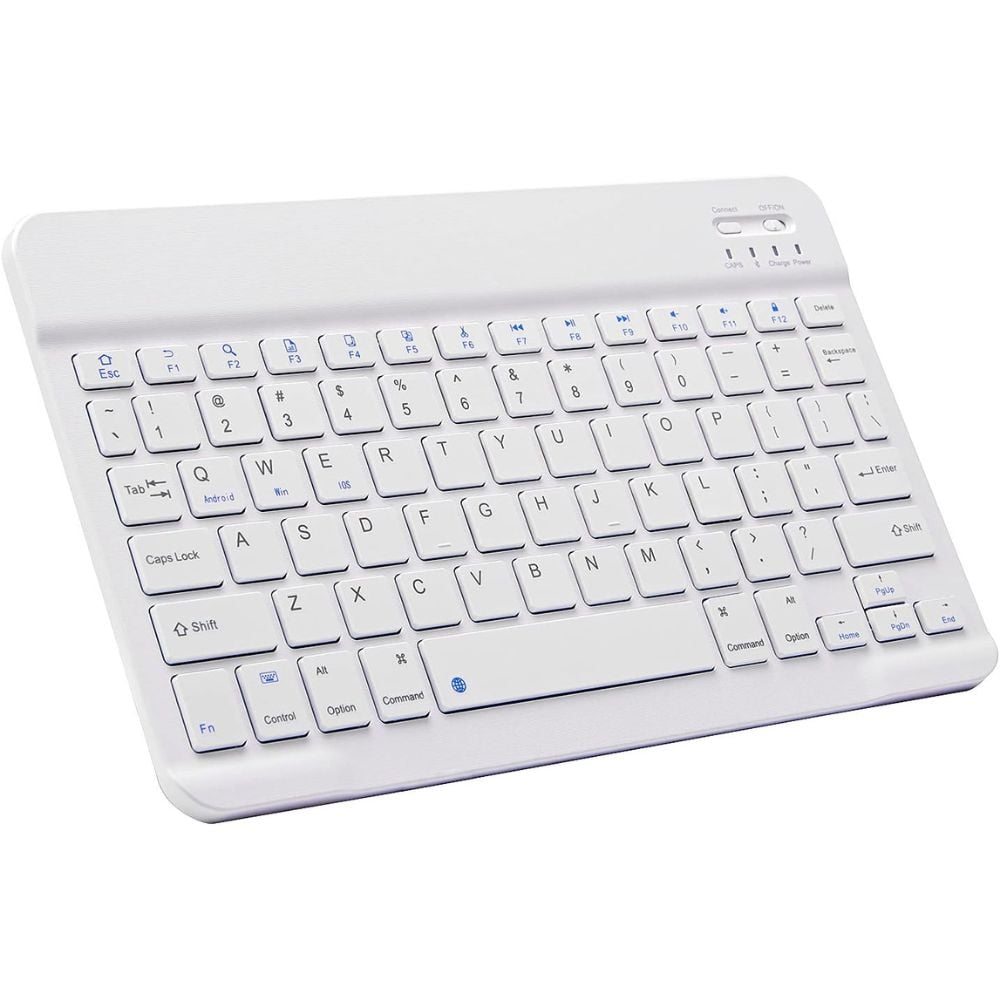 TECLADO BLUETOOTH UNIVERSAL ULTRA SLIM - BLANCO - 1