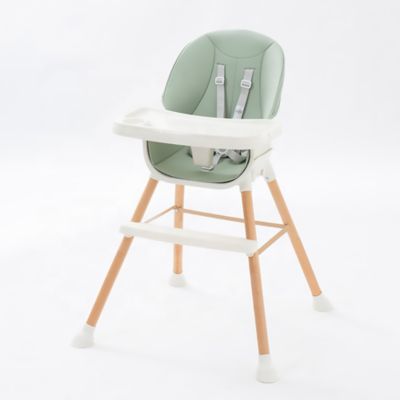 SILLA COMER BABYKISS 5 EN 1 MULTIFUNCION DE LUJO VERDE PARA BEBES - 1