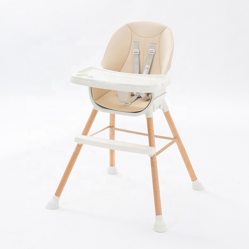 SILLA COMER BABYKISS 5 EN 1 MULTIFUNCION DE LUJO CREMA PARA BEBES - 4