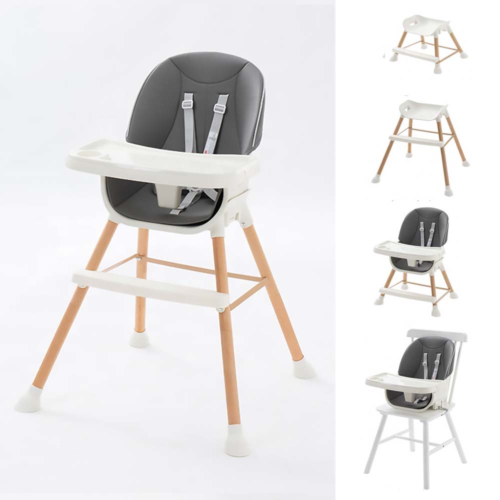 SILLA COMER BABYKISS 5 EN 1 MULTIFUNCION DE LUJO NEGRO PARA BEBES - 4