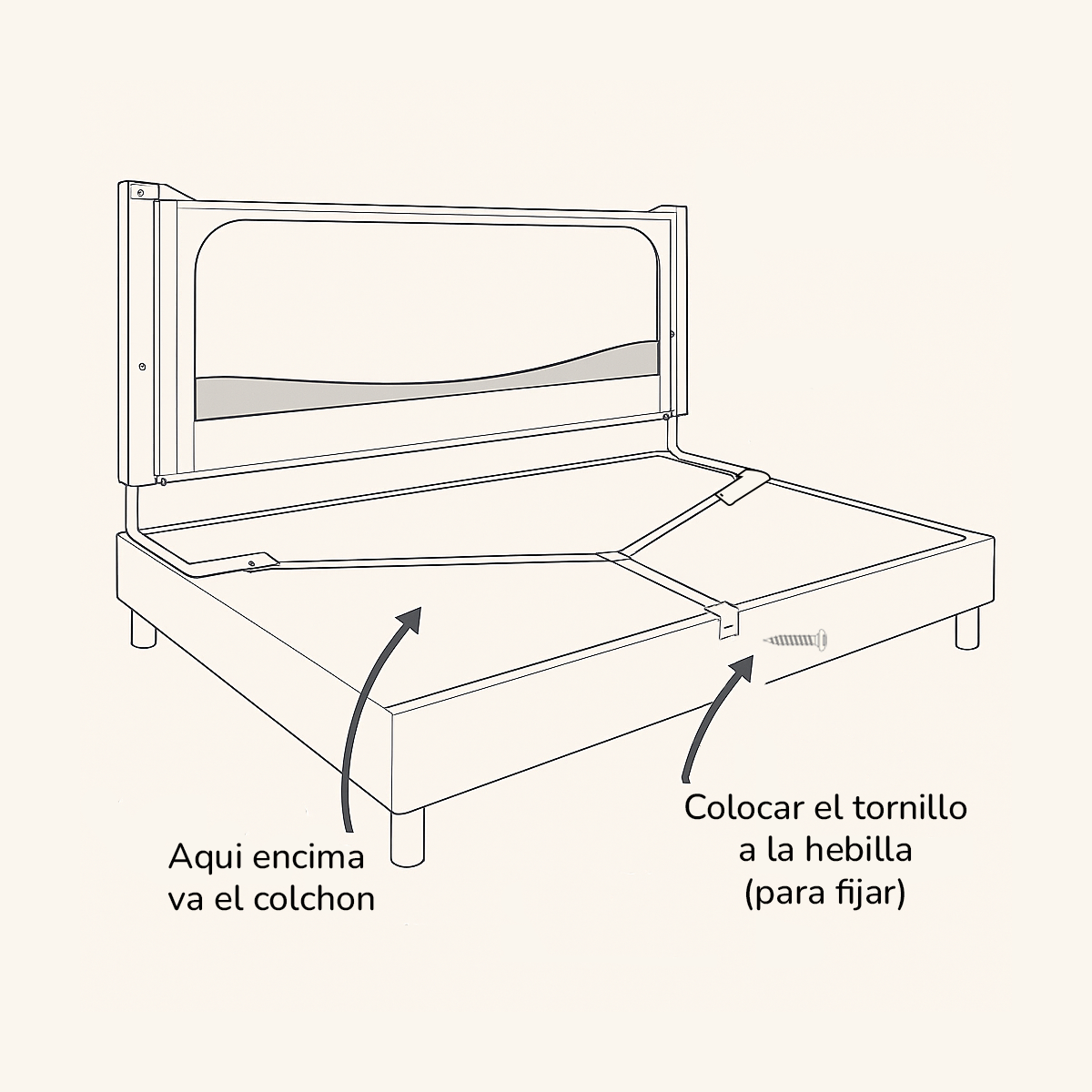 BARANDA DE SEGURIDAD PARA CAMA BEBES Y NIÑOS 2 METROS - 3