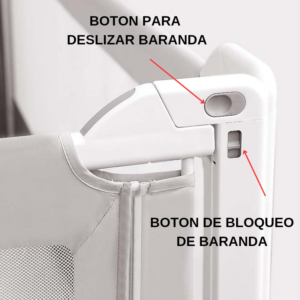 BARANDA DE SEGURIDAD PARA CAMA BEBES Y NIÑOS 2 METROS - 4