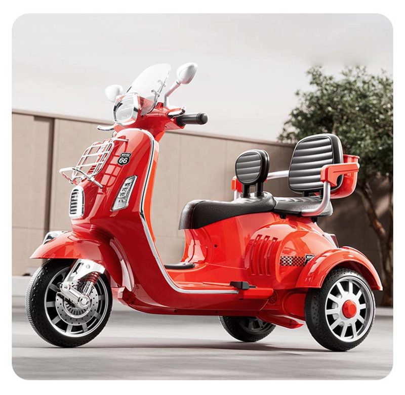 MOTO ELÉCTRICA BABYKISS CON BLUETOOTH NIÑOS 02 ASIENTOS ROJO - 1