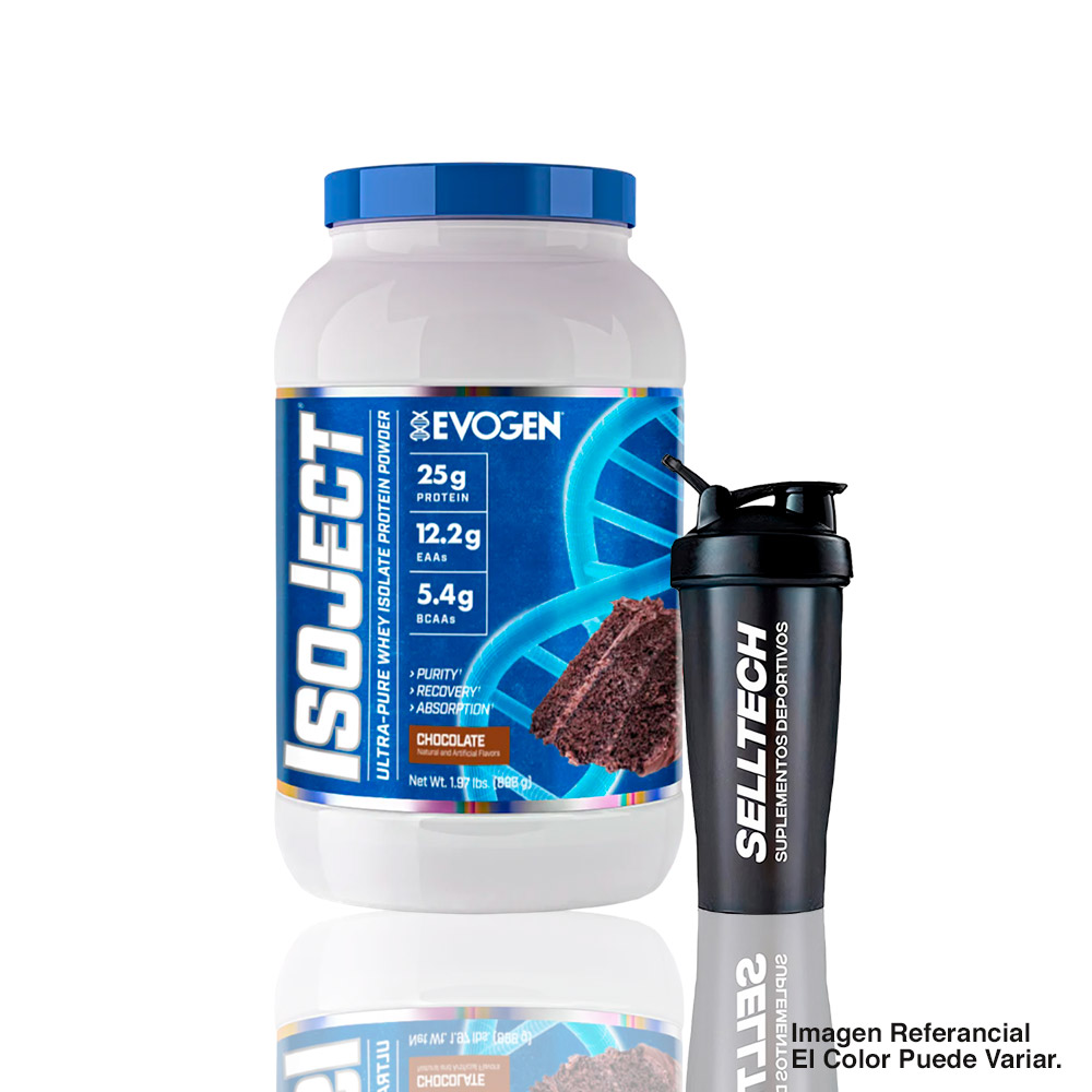 Ripley - PROTEÍNA EVOGEN ISOJECT 1KG CHOCOLATE CAKE + SHAKER