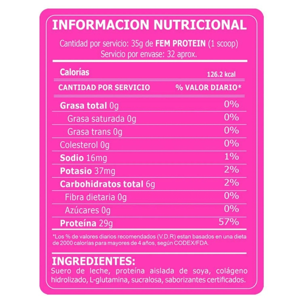 PROTEÍNA FEM PRO 1100GR VAINILLA - 1