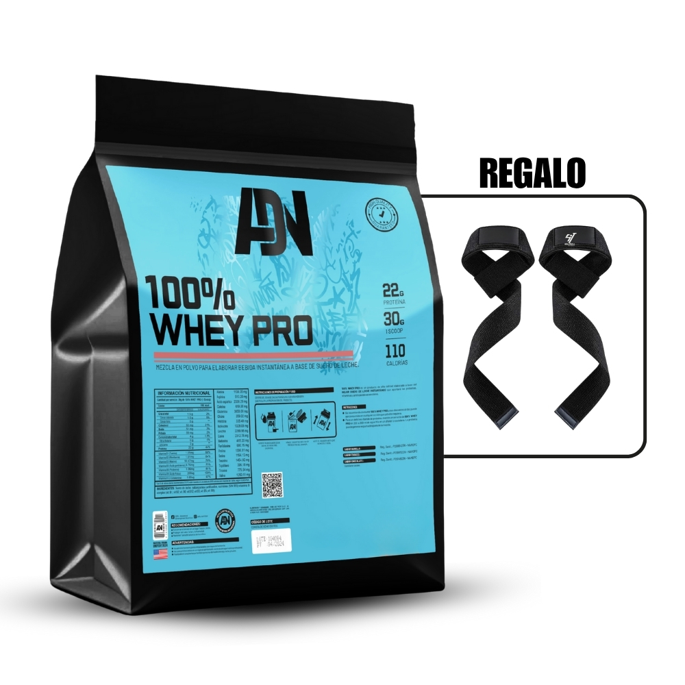 100% WHEY PRO 3 KG CHOCOLATE+STRAPS - 1