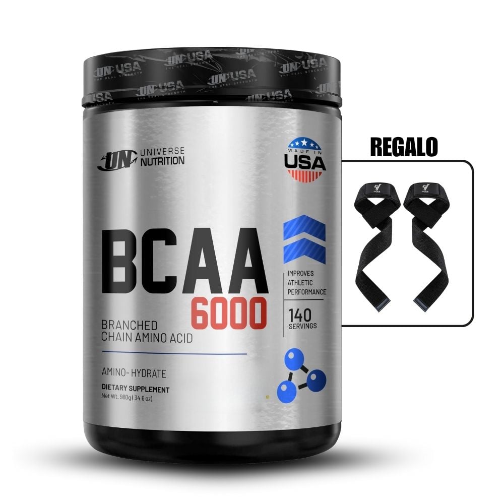 AMINOÁCIDOS PRO BCAA UN 6000 980GR FRUIT PUNCH+STRAPS - 1