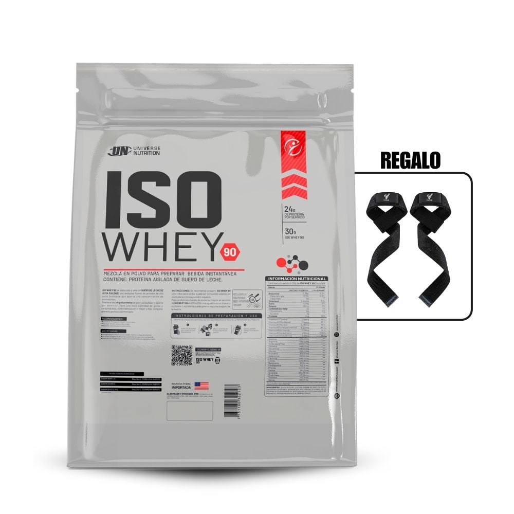 ISO WHEY 90 DE 5 KG CHOCOLATE+STRAPS - 1