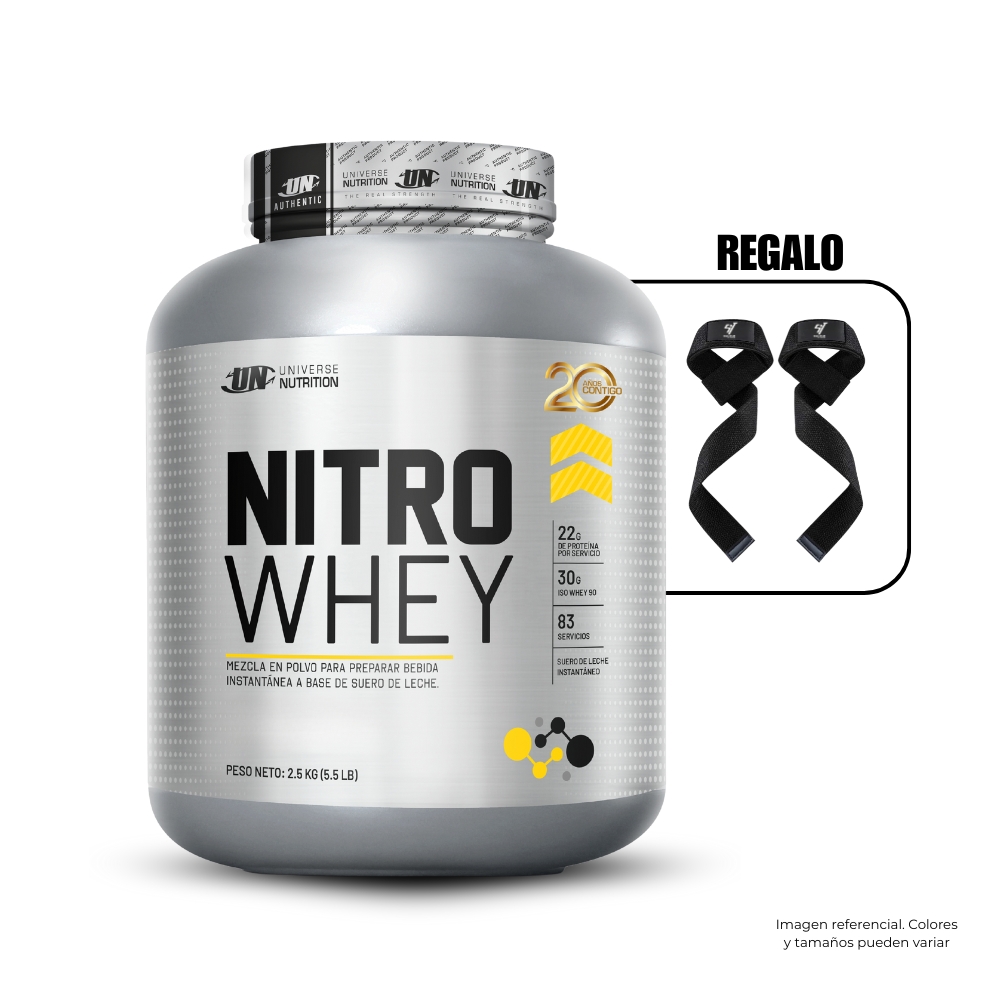 NITRO WHEY 2.5 KG VAINILLA+STRAPS - 1