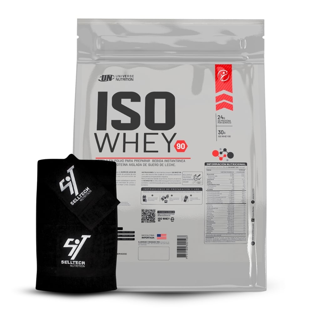 PROTEÍNA UNIVERSE NUTRITION ISO WHEY 90 5KG CHOCOLATE+TOALLA - 1