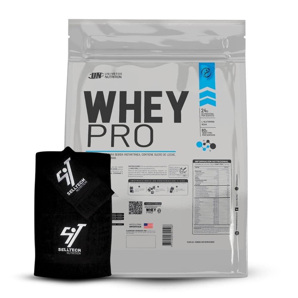 PROTEÍNA UNIVERSE NUTRITION WHEY PRO 3KG CHOCOLATE+TOALLA - 1