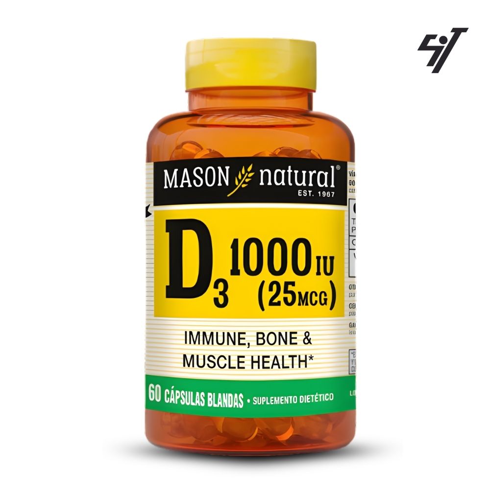 D3 1000 UI 25 MCG MASON 60 SOFTGELS - 1