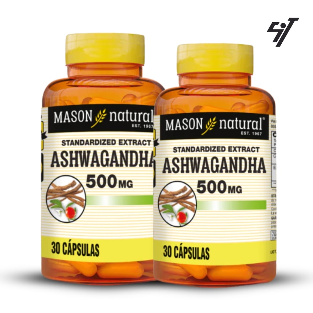 ASHWAGANDHA 500MG MASON 30 CAPS PACK X2 - 1