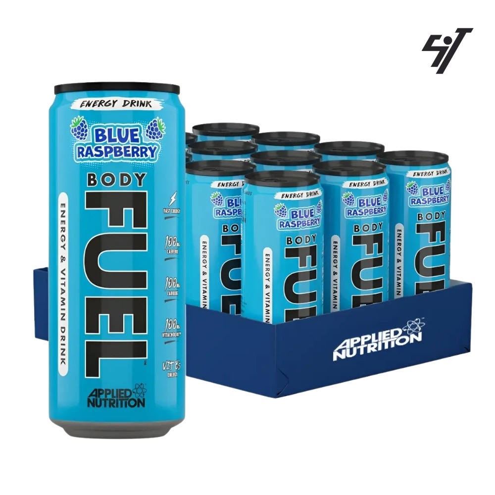 PACK - 12 UNIDADES / LATAS BODY FUEL 330ML - BLUE RASPBERRY - 1