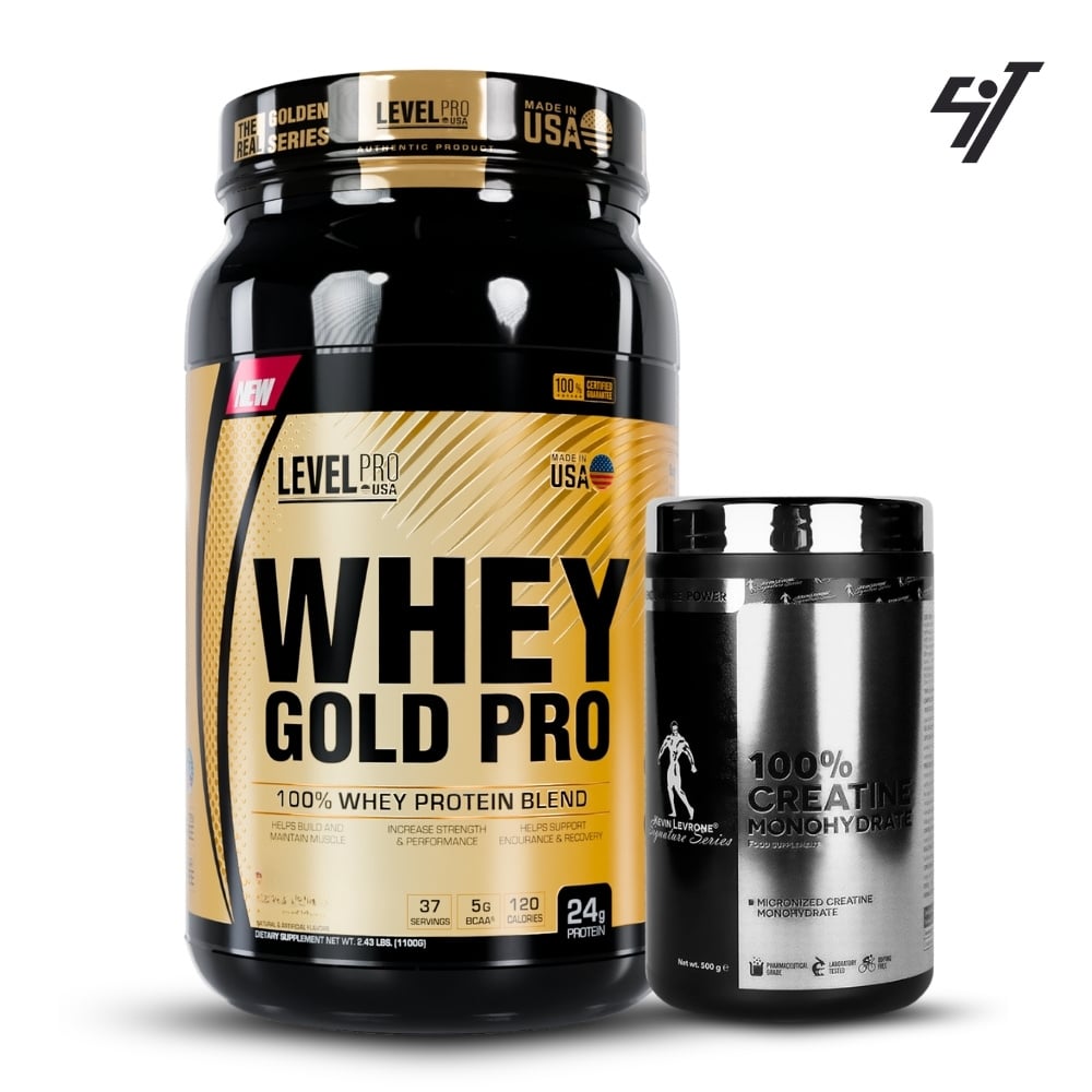 WHEY GOLD PRO 2.43LBS CHOCOLATE+CREATINA KEVIN LEVRONE 500GR - 1