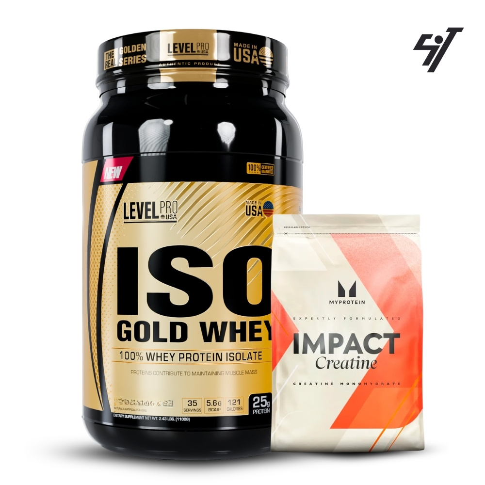 ISO GOLD WHEY 2.43LBS CHOCOLATE+CREATINA MYPROTEIN 1 KG - 1