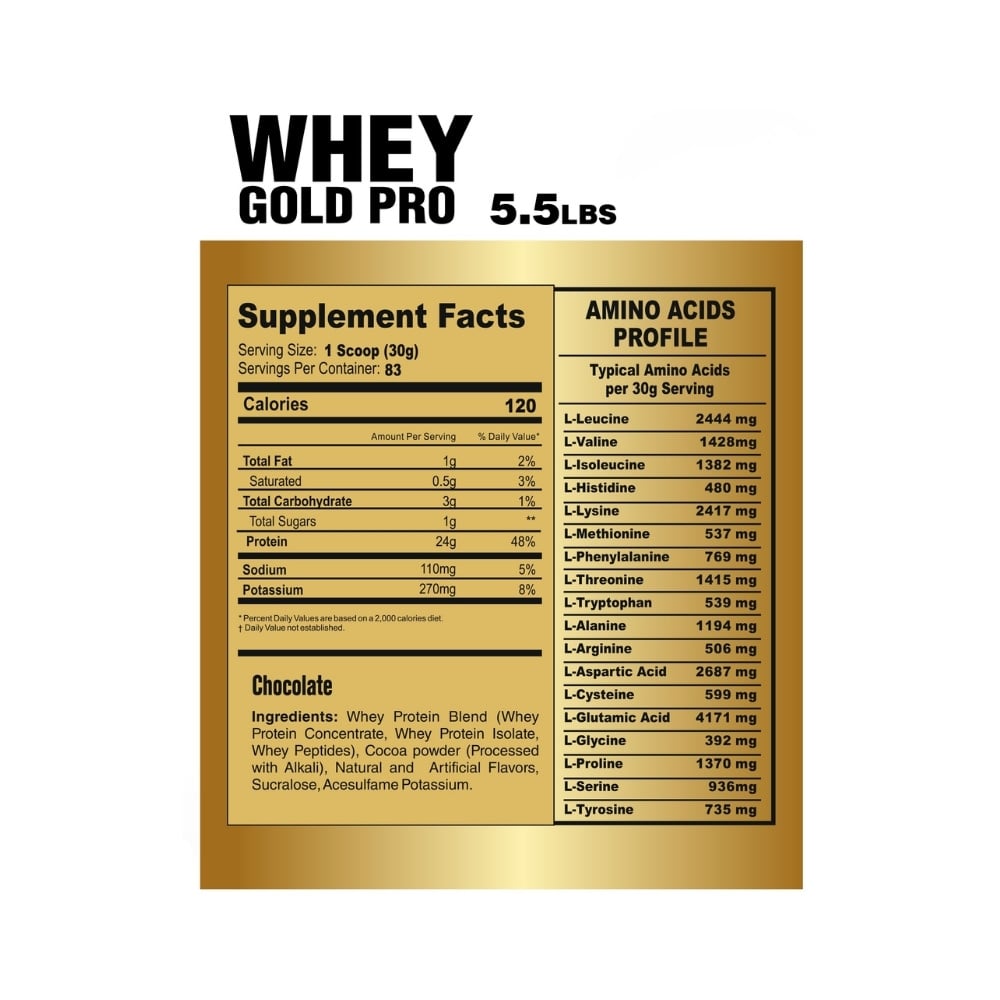 WHEY GOLD PRO 5.5LBS VAINILLA CREAM - 2