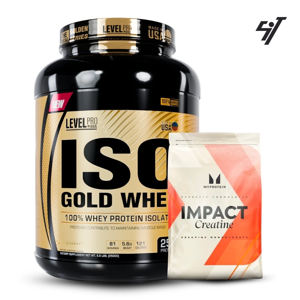 ISO GOLD WHEY 5.5LBS VAINILLA+CREATINA MYPROTEIN 1 KG - 1