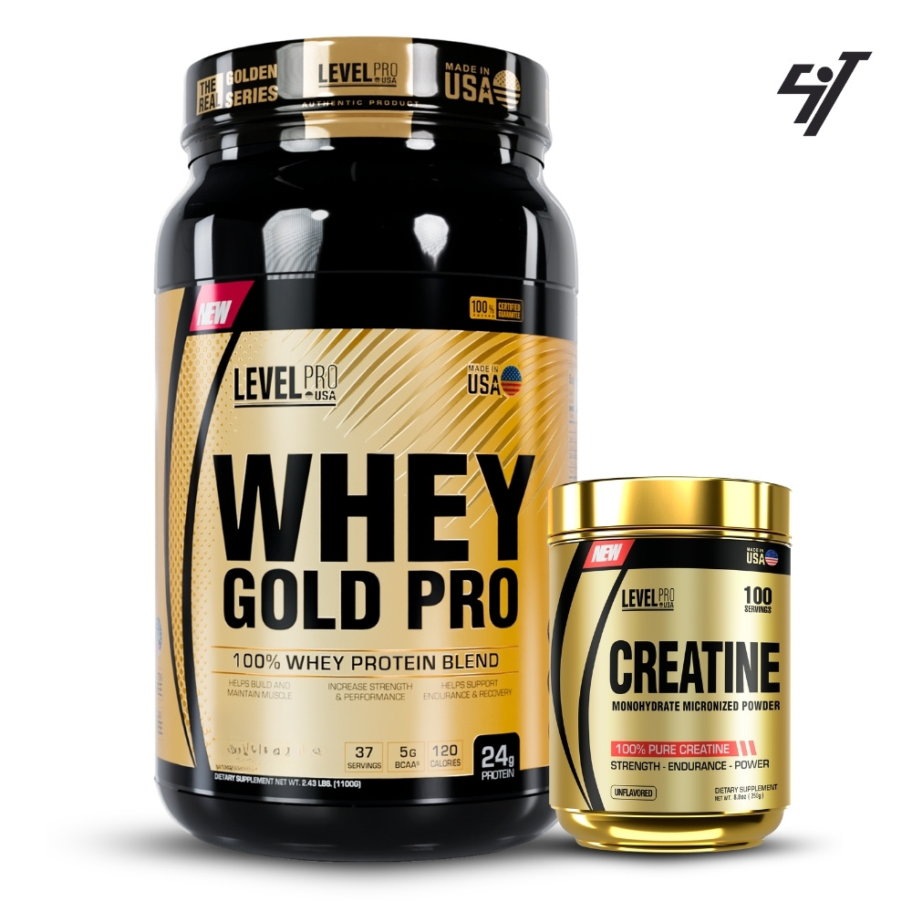 WHEY GOLD PRO 2.43LBS VAINILLA+CREATINA LEVEL PRO 250GR - 1