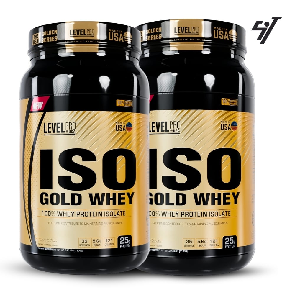 ISO GOLD WHEY 2.43LBS CHOCOLATE MILKSHAKE PACK X2 - 1