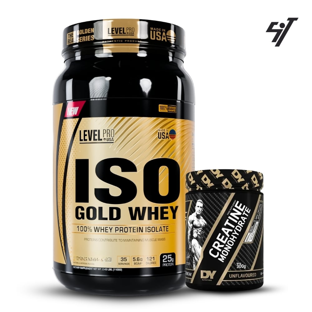 ISO GOLD WHEY 2.43LBS CHOCOLATE+CREATINA DORIAN YATES 300GR - 1