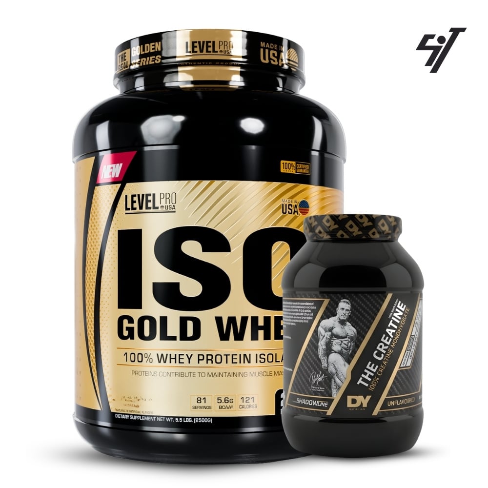 ISO GOLD WHEY 5.5LBS CHOCOLATE+DORIAN YATES 500GR - 1