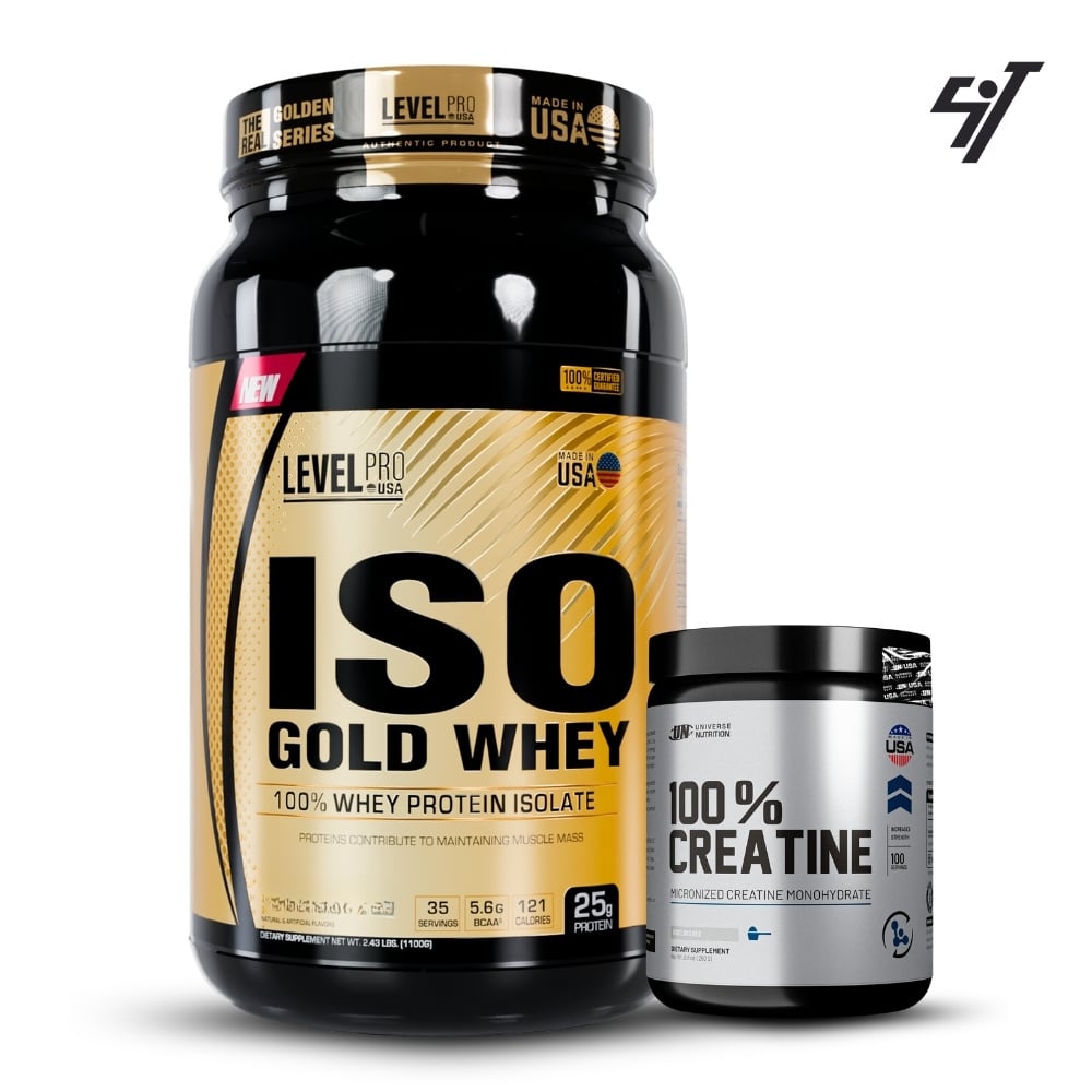 ISO GOLD WHEY 2.43LBS CHOCOLATE+CREATINA UN 250GR - 1