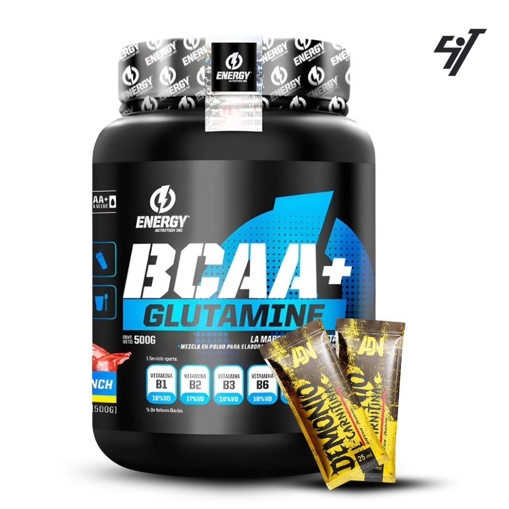 AMINOÁCIDO ENERGY NUTRITION BCAA + GLUTAMINE 500GR FRUIT PUNCH - 1