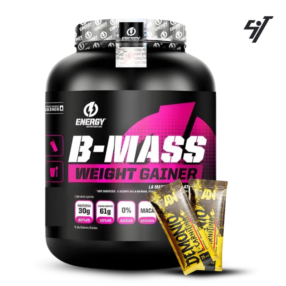 GANADOR DE PESO ENERGY NUTRITION B-MASS 2.4KG CHOCOLATE - 1