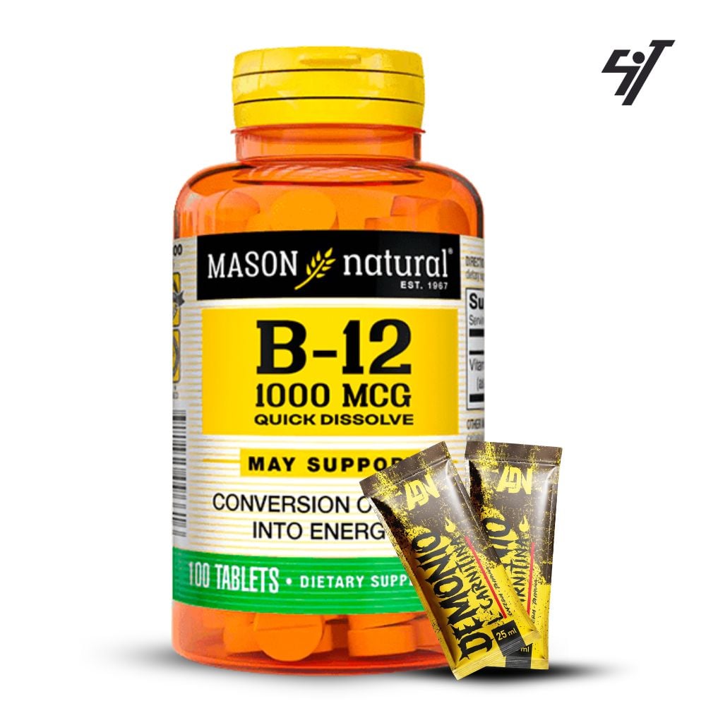 VITAMINA B-12 MASON 1000 MCG 100 TABLETAS SUBL - 1