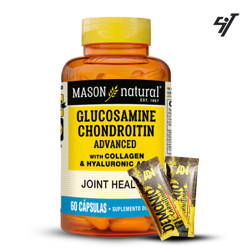 GLUCOSAMINE CHONDROITIN COLLAGEN Y HYALURONIC ACID (60 CAP) - 1