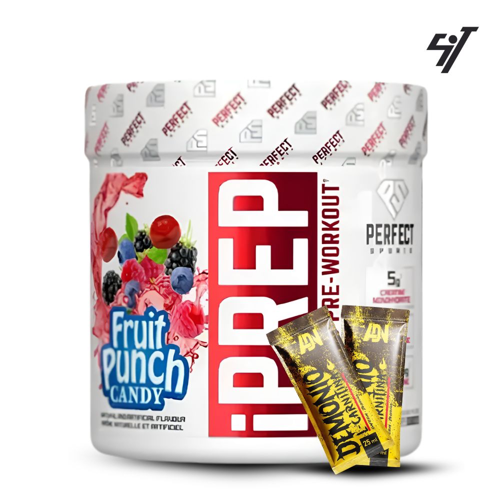 PRE ENTRENO IPREP 300GR FRUIT PUNCH 30 SERV + STRAPS - 1