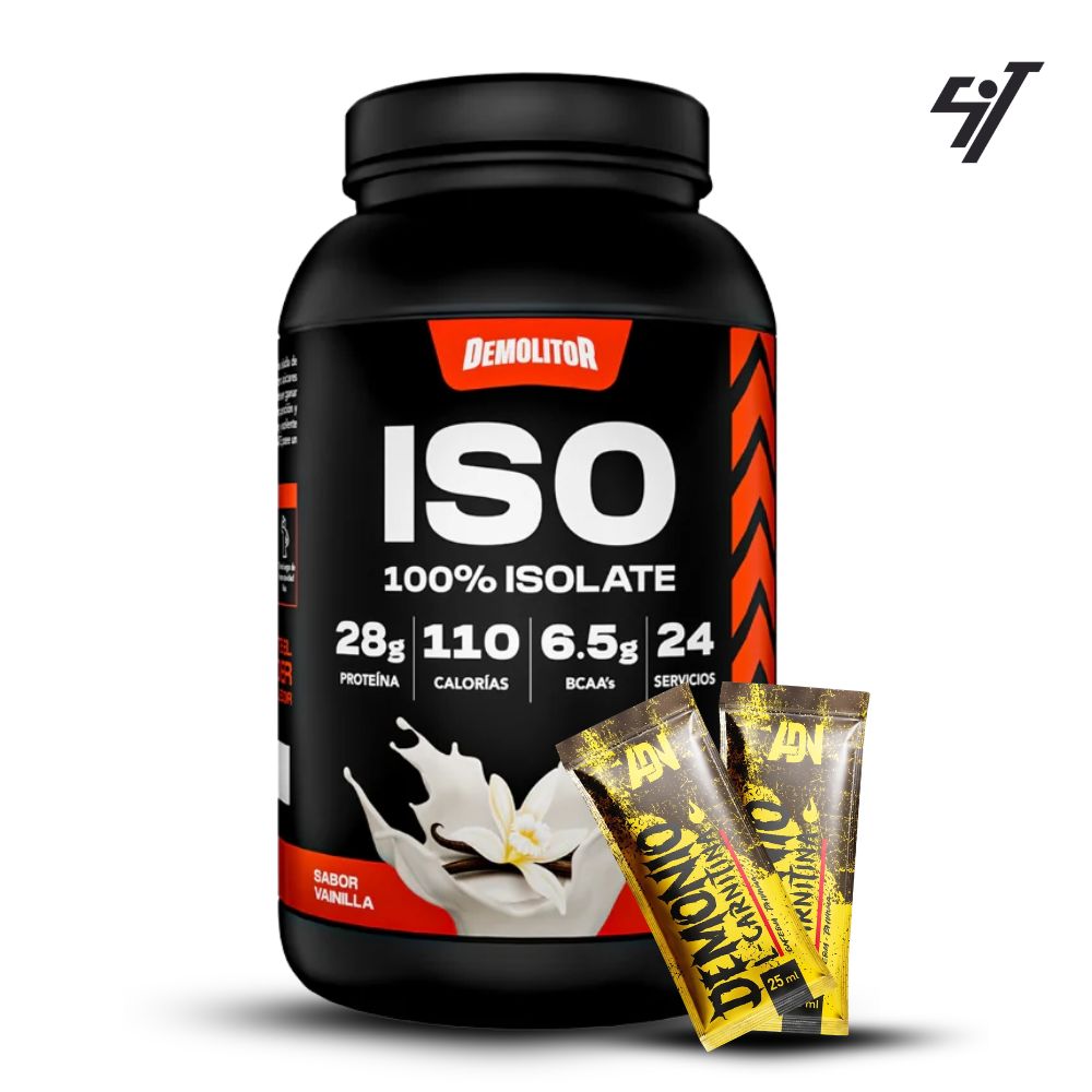 PROTEÍNA ISO 100% WHEY DEMOLITOR 1.76LB VAINILLA - 1