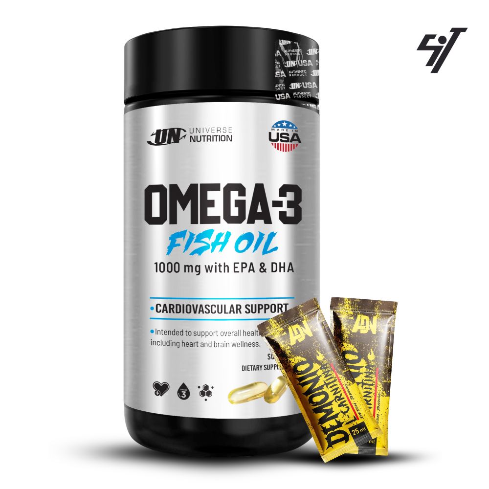 OMEGA 3 FISH OIL UNIVERSE NUTRITION 60 SOFTGELS - 1