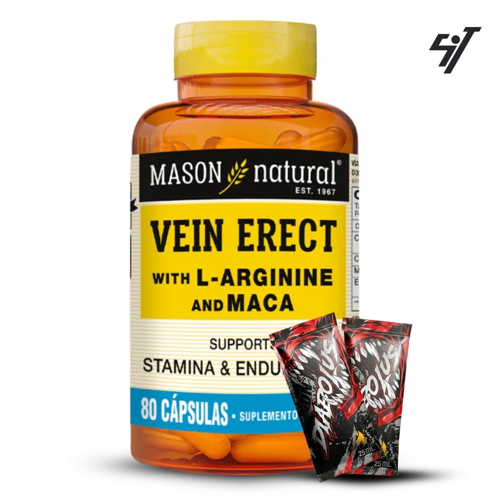 VITAMINA MASON VEIN ERECT WITH L-ARGININE AND MACA (80 CAP) - 1