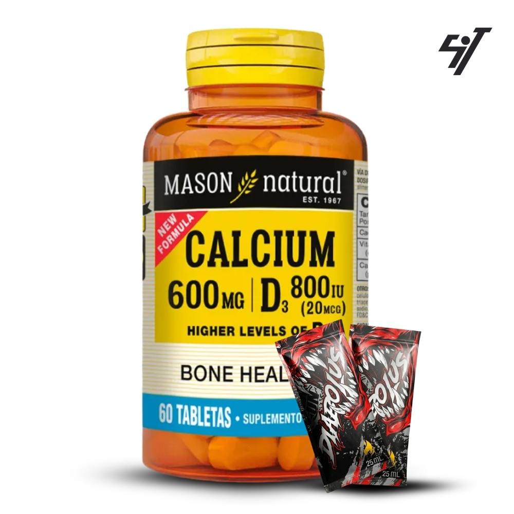 VITAMINA MASON CALCIUM 600MG D3 800IU (20 MCG) (60 TAB) - 1