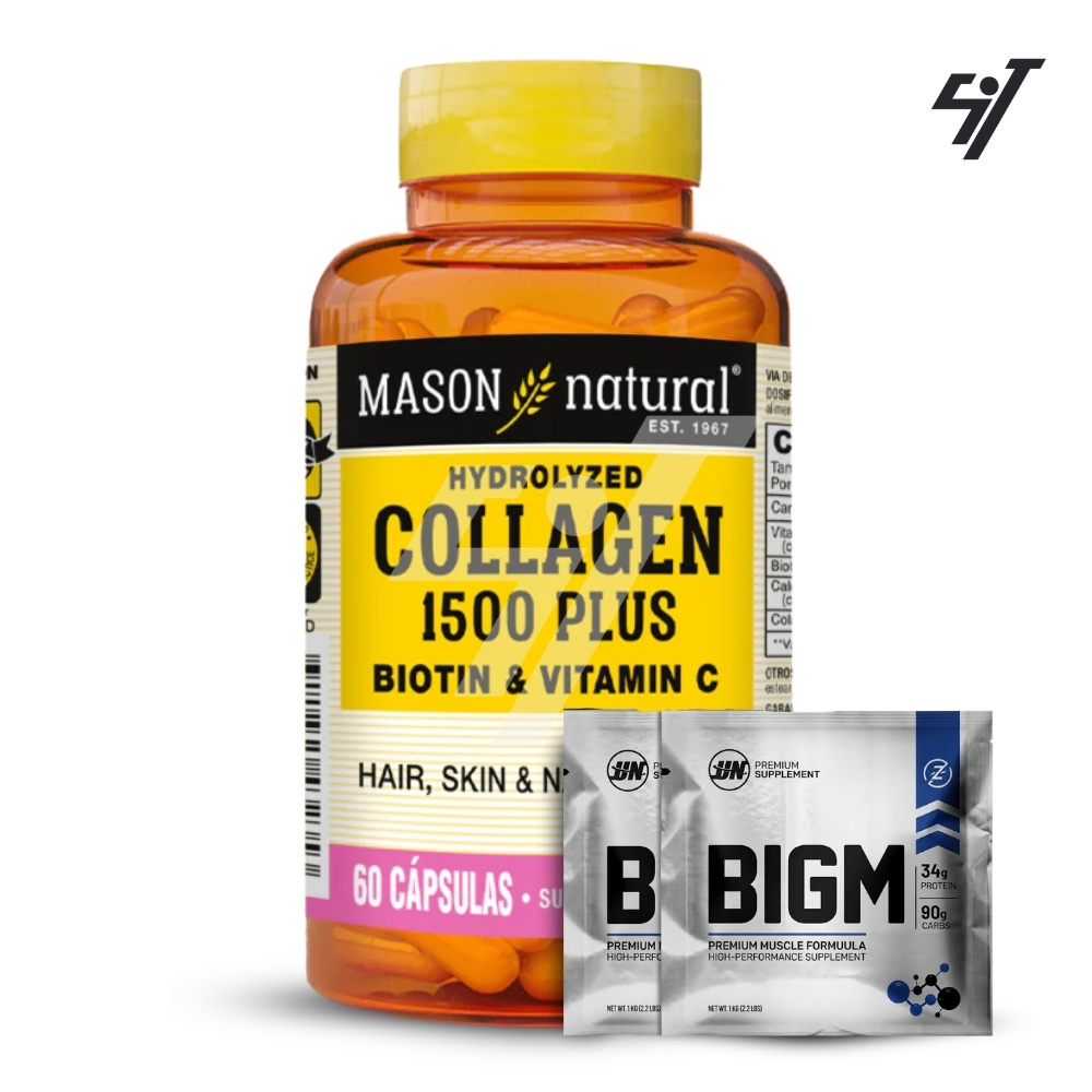 VITAMINA MASON COLLAGEN 1500 PLUS BIOTIN Y VITAMIN C(60 CAP) - 1