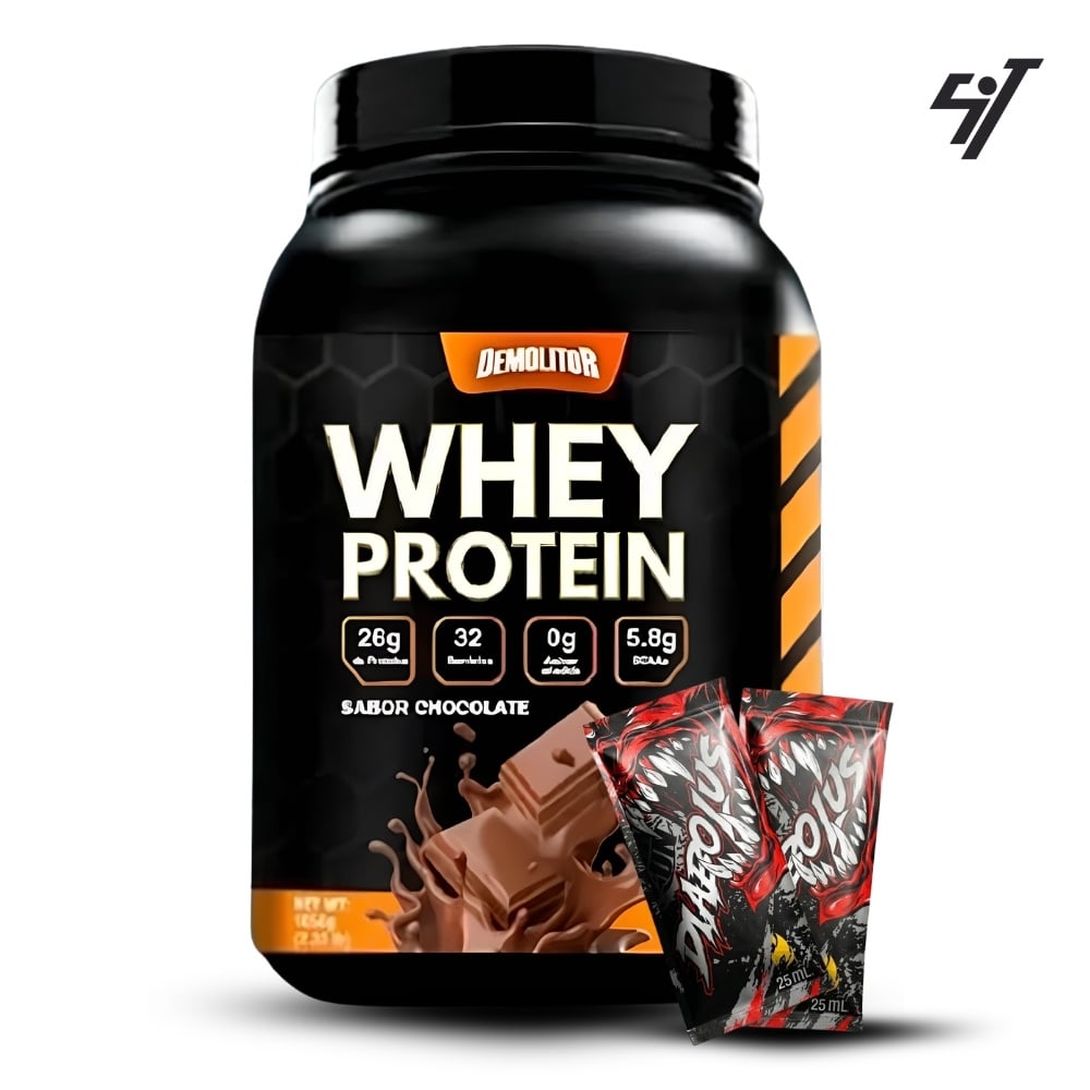 PROTEÍNA DEMOLITOR WHEY PROTEIN 2.3LB CHOCOLATE - 1