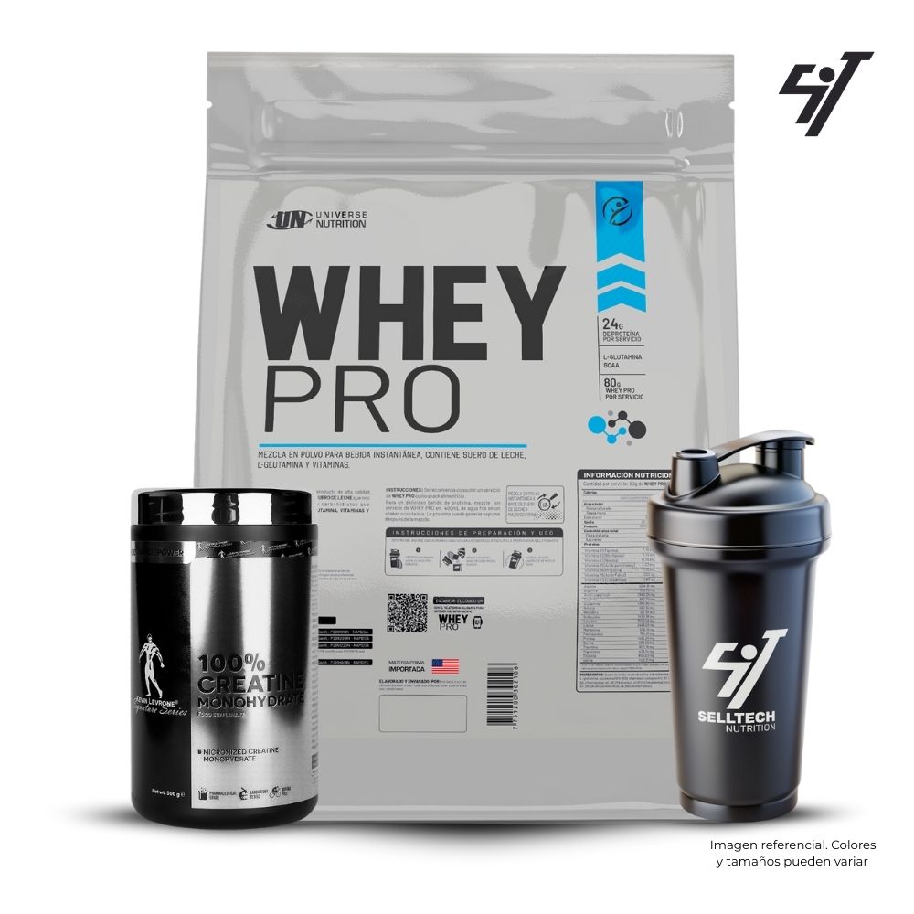 WHEY PRO 5KG CHOCOLATE + CREATINA KEVIN LEVRONE 500GR - 1