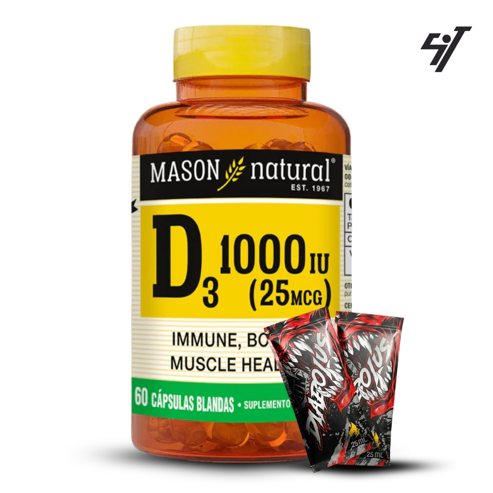 D3 1000 UI 25 MCG MASON 60 SOFTGELS - 1