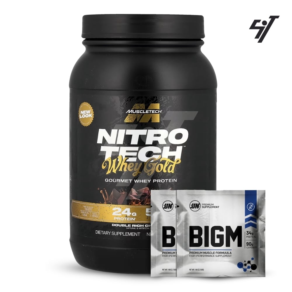 NITROTECH 100% WHEY GOLD 2LB CHOCOLATE - 1