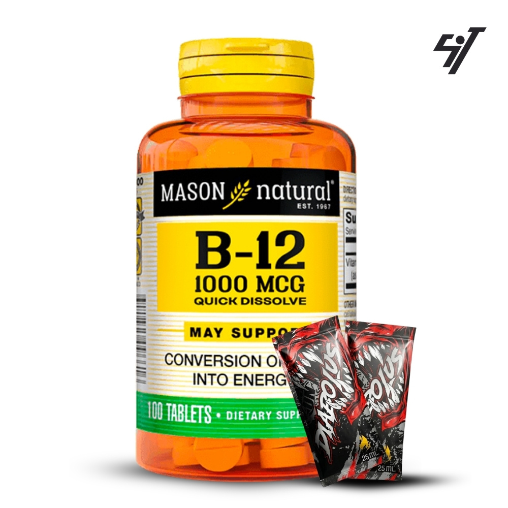 VITAMINA B-12 MASON 1000 MCG 100 TABLETAS SUBL - 1
