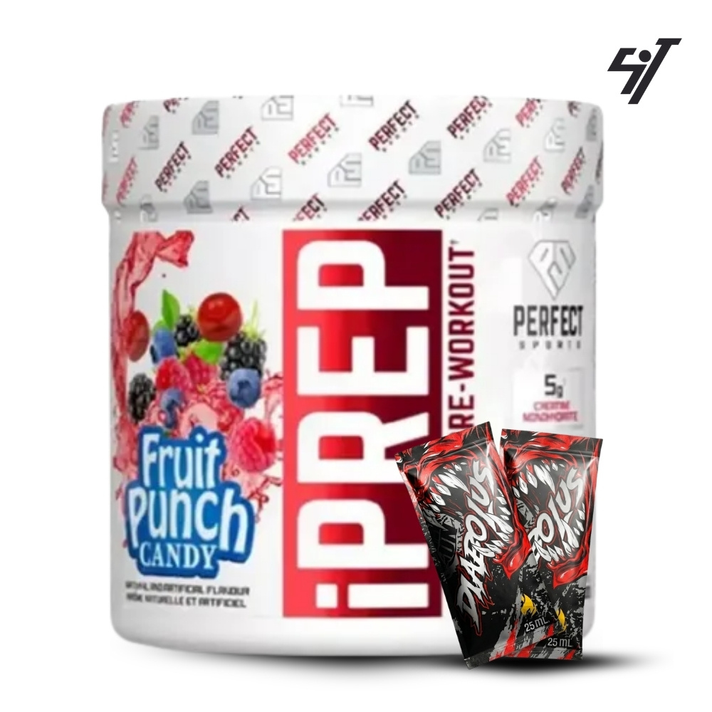 PRE ENTRENO IPREP 300GR FRUIT PUNCH 30 SERV + STRAPS - 1