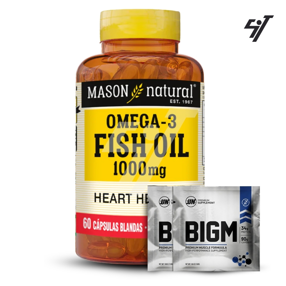 OMEGA 3 MASON FISH OIL 1000 MG 60 SOFTGELS - 1