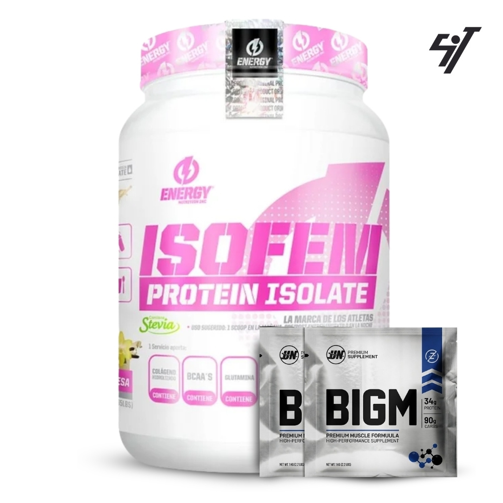 PROTEÍNA ENERGY NUTRITION ISOFEM 1.2KG VAINILLA - 1