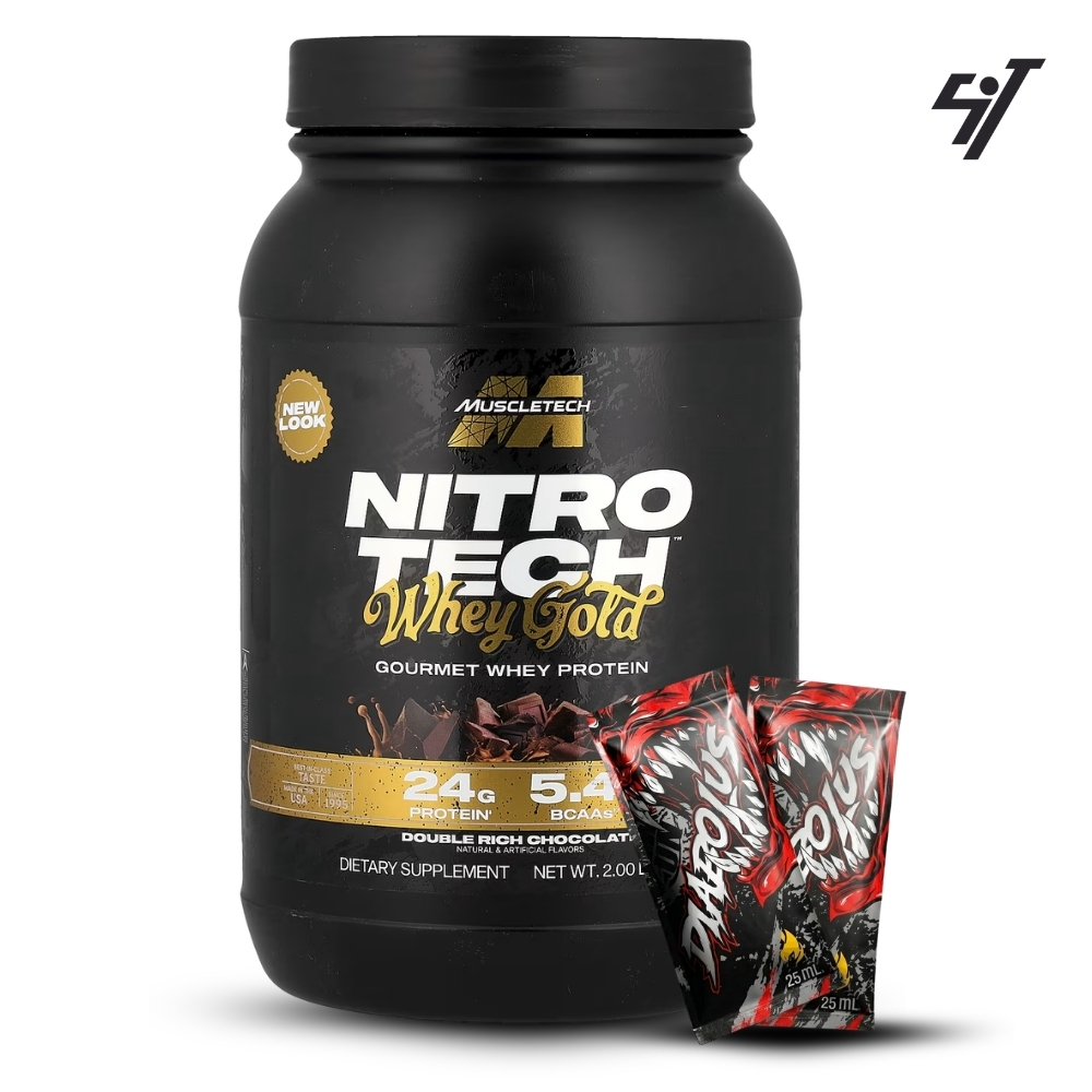 NITROTECH 100% WHEY GOLD 2LB CHOCOLATE - 1