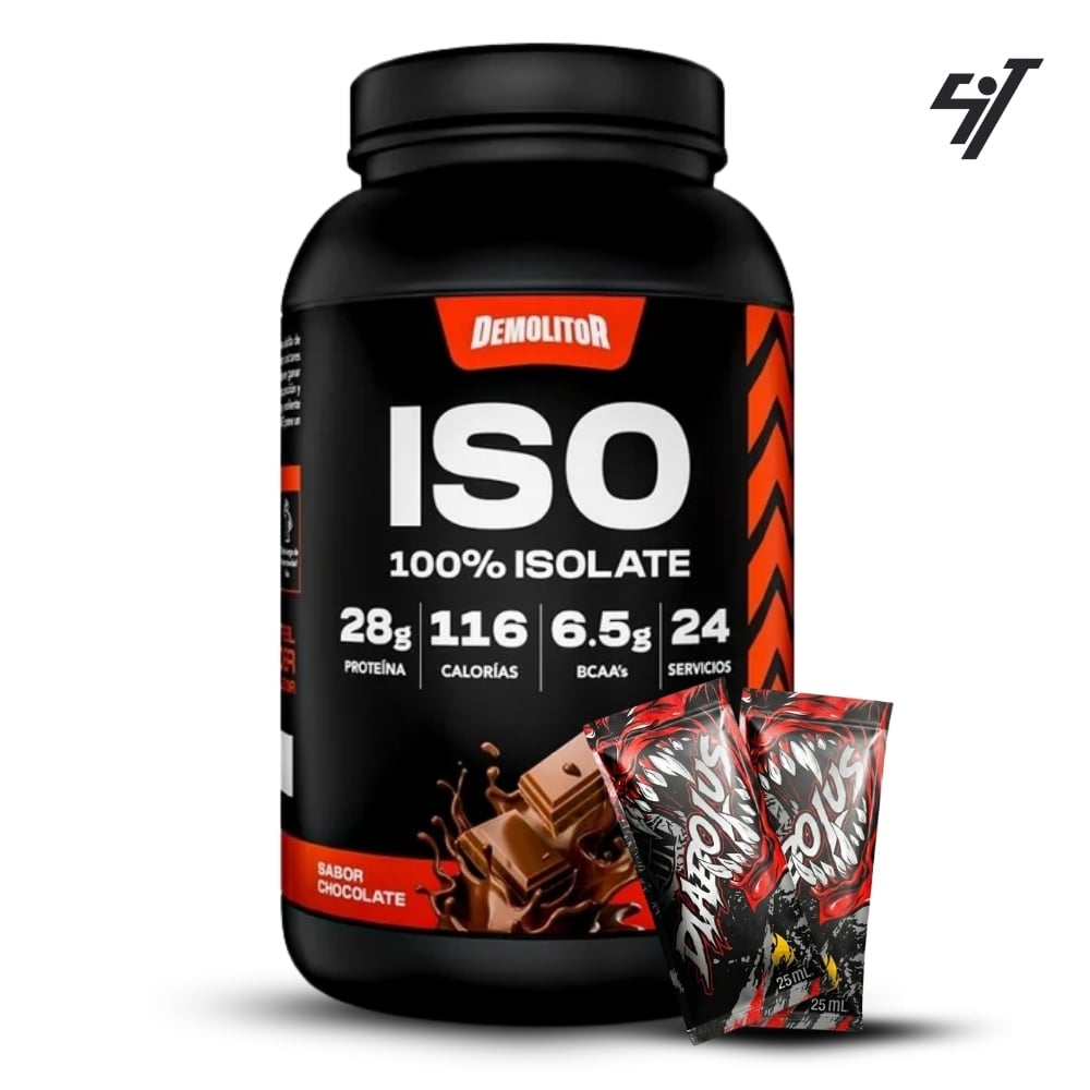 PROTEÍNA ISO 100% WHEY DEMOLITOR 1.76LB CHOCOLATE - 1