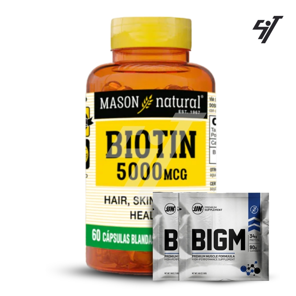 VITAMINA MASON BIOTIN 5000 MCG (60 SOFTG) - 1